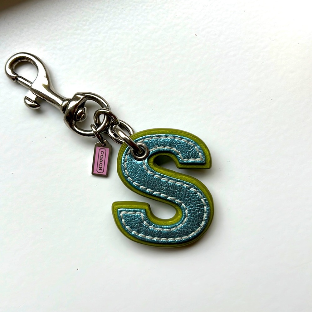 Coach keychain letter “S”
